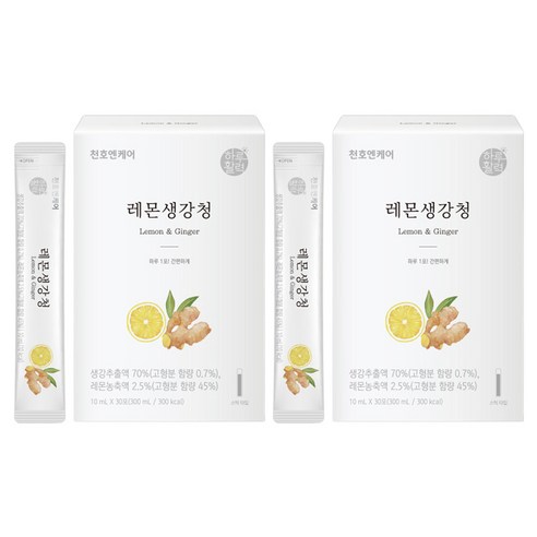 하루활력 레몬생강청, 300ml, 2개