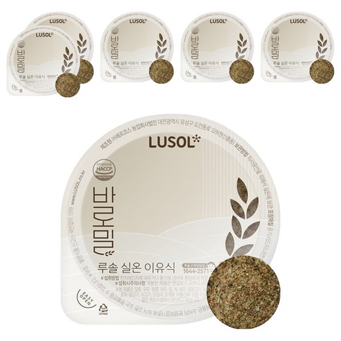 루솔 바로밀 한우 애호박 진밥 이유식, 혼합맛(한우/애호박), 120g, 6개