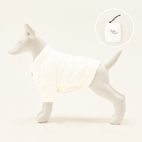 벨라펍스 초경량 강아지 패딩, 아이보리, M, 1개