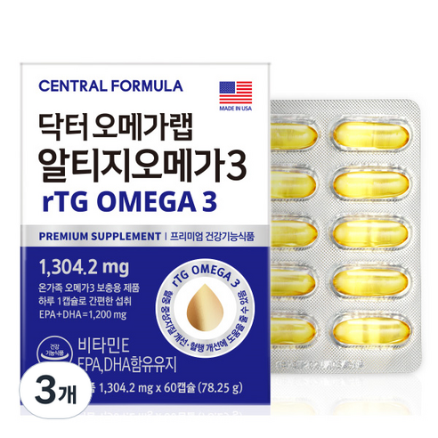 센트럴포뮬러 닥터 오메가랩 알티지 오메가3, 3개, 78.25g