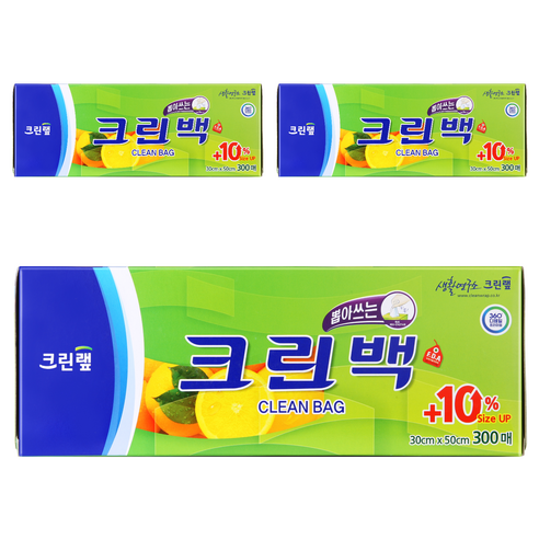 크린랲 크린백 30cm x 50cm, 30 x 50 cm, 300개입, 3개
