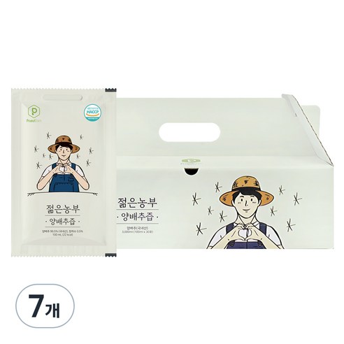 푸릇담 국내산 젊은농부 양배추즙, 3L, 7개