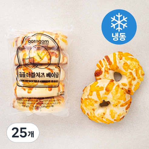 곰곰 더블치즈 베이글(냉동), 120g, 25개