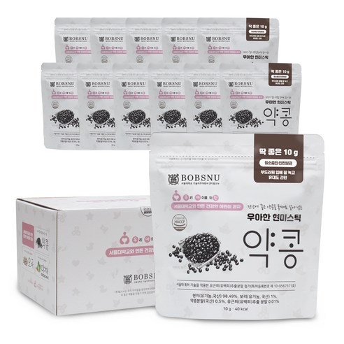서울대밥스누 유아 현미 과자 10g, 약콩, 12개
