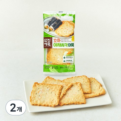 [로켓프레시] 삼진어묵 꼬마 야채사각 어묵 6장