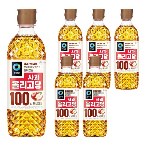 대상 청정원 사과 올리고당, 700g, 6개