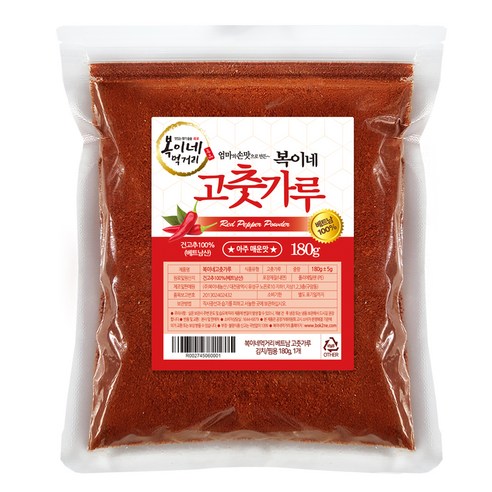 복이네먹거리 베트남고춧가루 김치 찜용, 180g, 1개