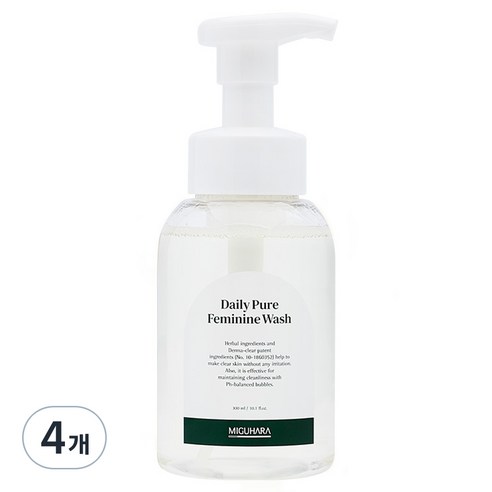 미구하라 데일리 퓨어 여성청결제, 300ml, 4개