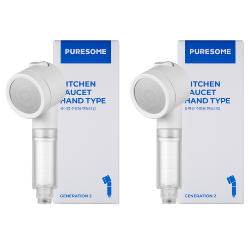 바디럽 퓨어썸 주방용 수전 필터 핸드타입, 2개, UNSCENTED