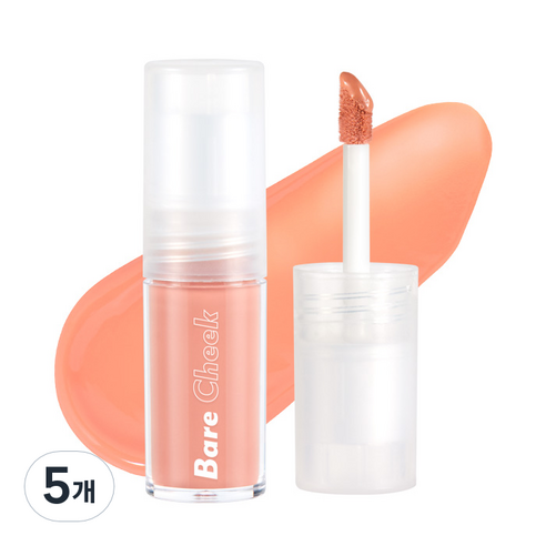 아임미미 아임 베어 치크 리퀴드 블러셔 3ml, 001 바운시 오렌지, 5개