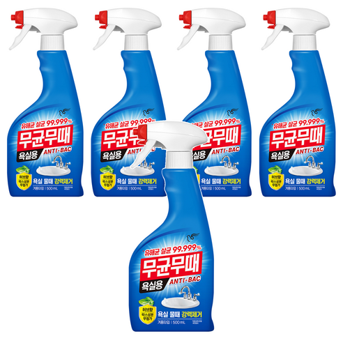무균무때 안티박 욕실용 세정제, 500ml, 5개