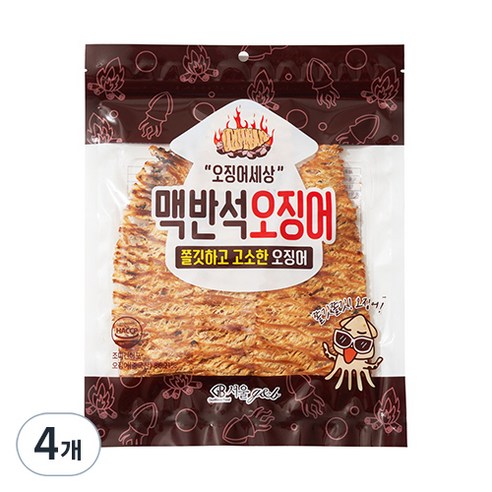 오징어세상 맥반석 오징어, 90g, 4개
