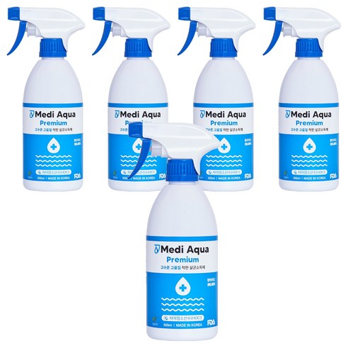 메디아쿠아 살균소독제, 500ml, 5개