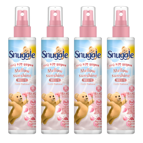 스너글 섬유탈취제 멜로우 선샤인 본품, 150ml, 4개