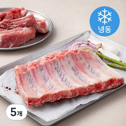 푸드장 미국산 돼지 등갈비 (냉동), 1kg, 5개