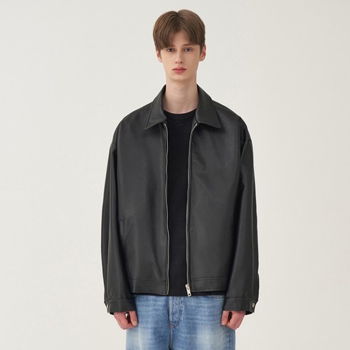 브이투 남성용 LEATHER OVERFIT JUMPER 442