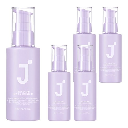 제이숲 실크 케라틴 헤어 오일 에센스 2X, 80ml, 5개