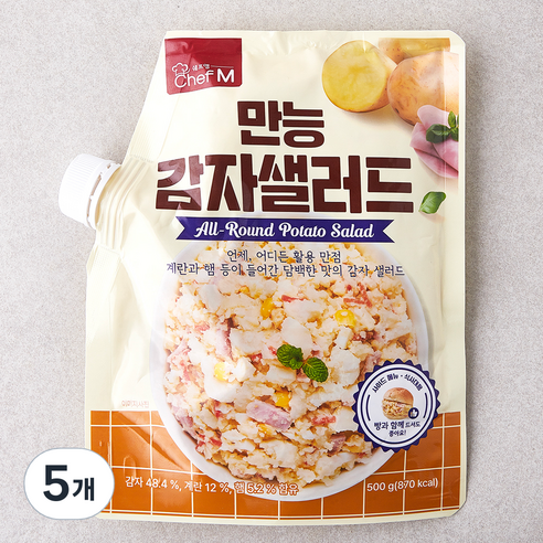 쉐프엠 만능 감자샐러드, 500g, 5개