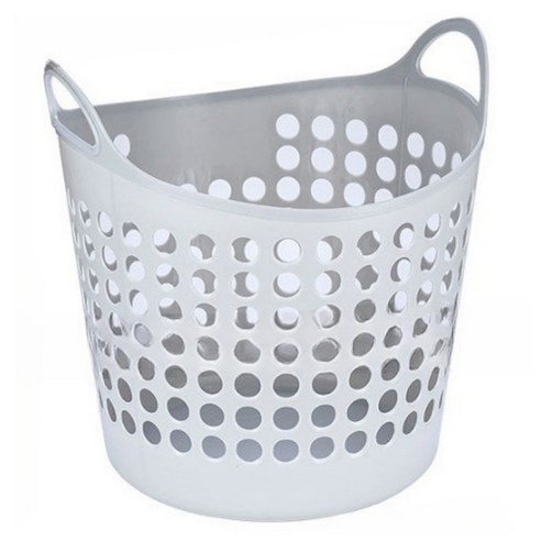 오코로 통기성 좋은 세탁 빨래바구니 50L, 그레이