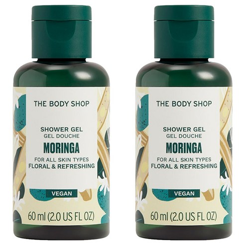 더바디샵 샤워 젤 모링가, 60ml, 2개