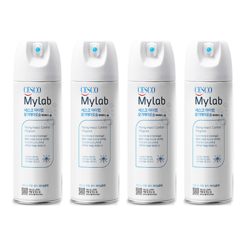 세스코마이랩 모기 에어로솔 워터베이스 무향, 4개, 330ml