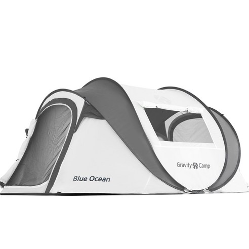 그라비티캠프 원터치 캠핑 텐트, 화이트 실버 에디션, 자이언트