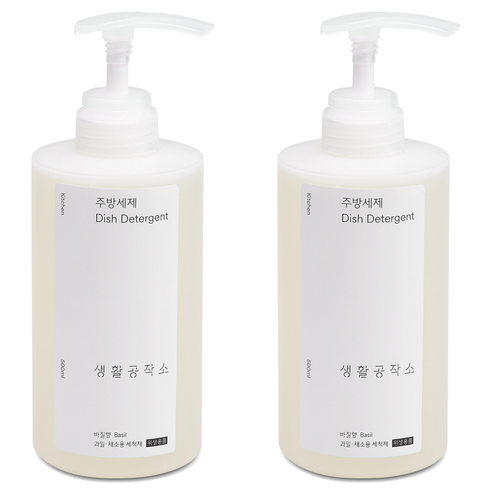 생활공작소 주방세제, 500ml, 2개