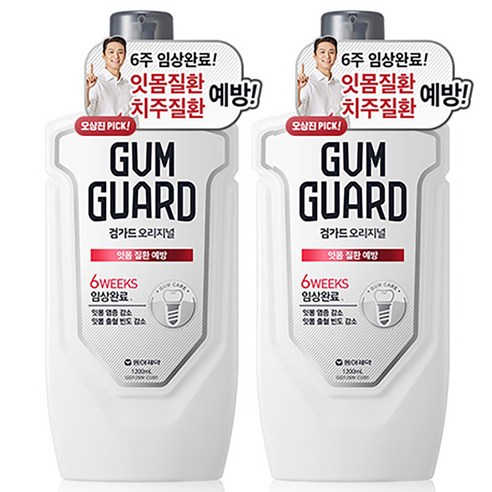 검가드 오리지널 구강세정제, 1.2L, 2개