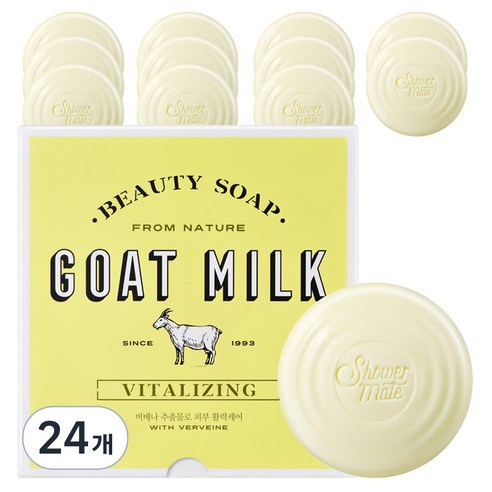 샤워메이트 산양유 비누 버베나, 90g, 12개