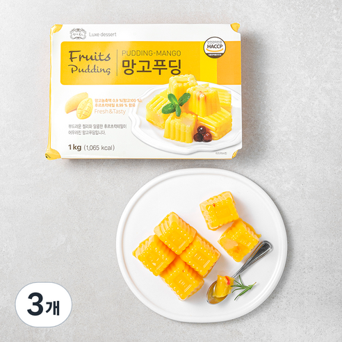 샐러드미인 망고푸딩, 1kg, 3개