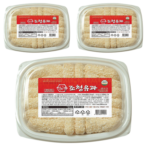 담미정 조청유과, 200g, 3개