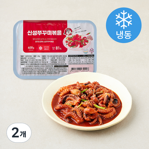 [로켓프레시] 신성 쭈꾸미볶음 (냉동), 2개, 400g