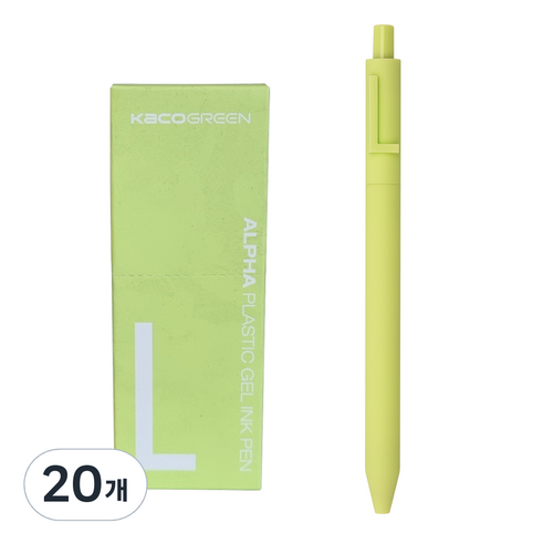 카코 알파 소프트 중성 젤펜 0.5mm, 알파벳 L, 20개