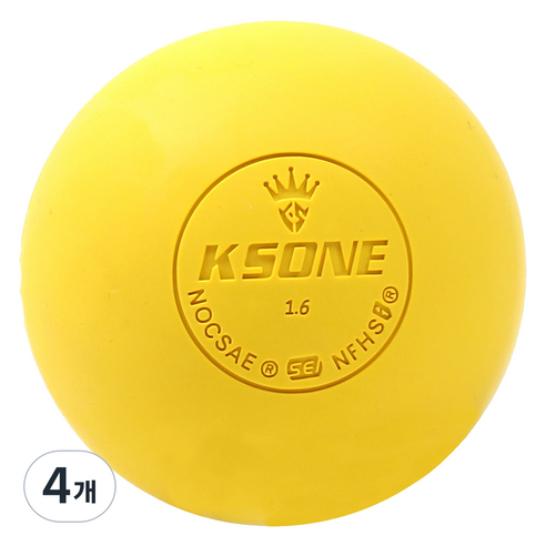 KSONE 스카위즈 근육 이완 마사지 볼, 4개, 옐로우
