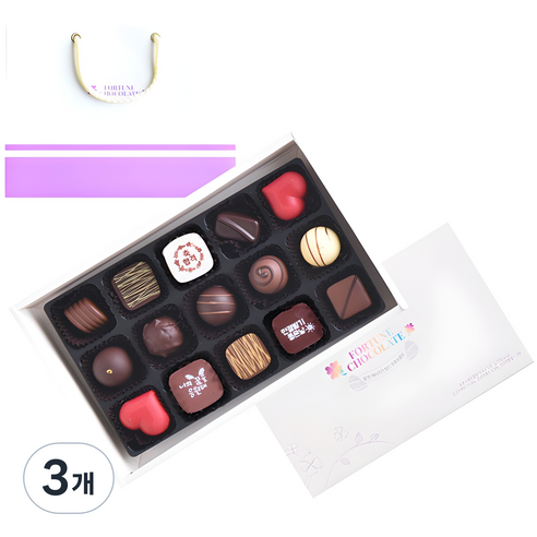 상상앤드 행운의 초콜릿 15구 세트, 125g, 3개