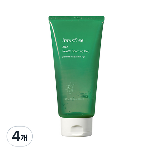 이니스프리 알로에 리바이탈 수딩젤, 300ml, 4개