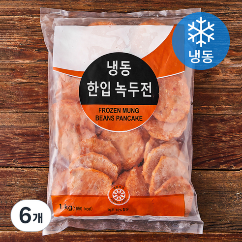 한입 녹두전 (냉동), 1kg, 6개