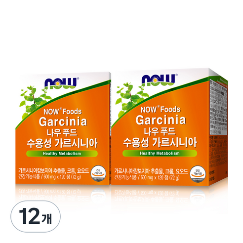 나우푸드 수용성 가르시니아, 120정, 12개