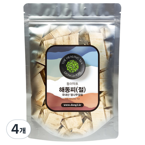 동이약초 국내산 해동피 절 엄나무껍질, 250g, 4개
