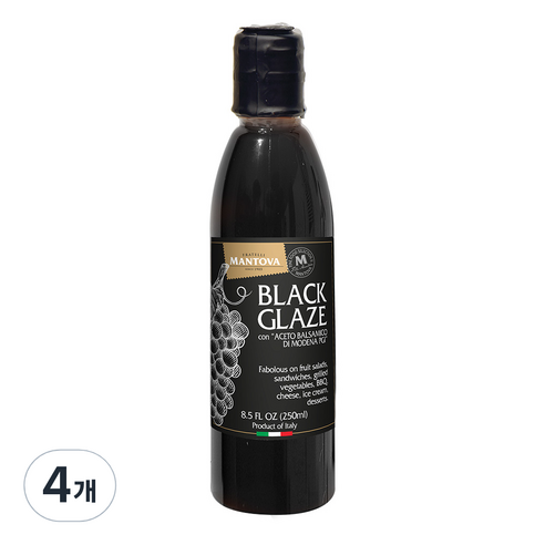 만토바 블랙 발사믹 글레이즈 소스, 250ml, 4개