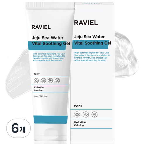 라비엘 제주 해수 바이탈 수딩젤, 6개, 150ml