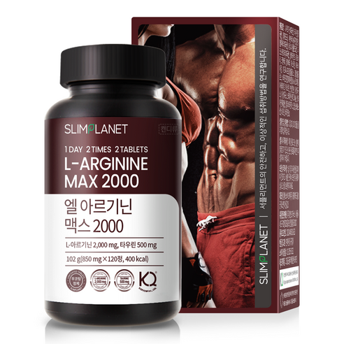 슬림플래닛 L 아르기닌 맥스 2000, 120정, 1개