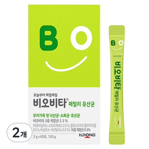 비오비타 패밀리 유산균, 120g, 2개
