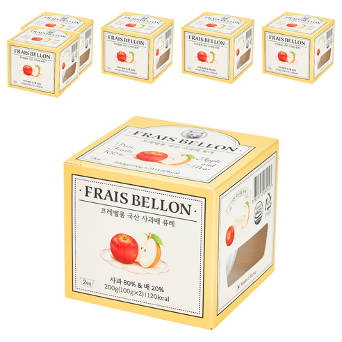 프레벨롱 국산 과일퓨레, 사과배, 200g, 6개