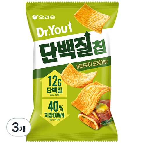 닥터유 단백질칩 버터구이 오징어맛, 60g, 3개