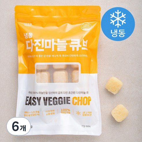 그린피아 냉동 다진마늘 (냉동), 270g, 6개