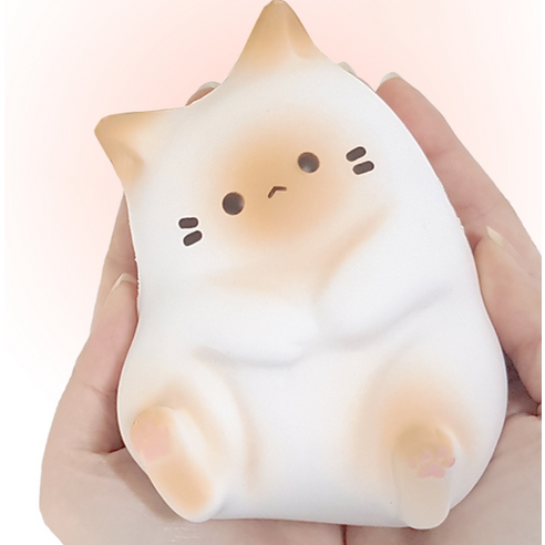 마음을 녹이는 달콤한 휴식, 아가플러스 폭신 마시멜로우 고양이 스퀴시