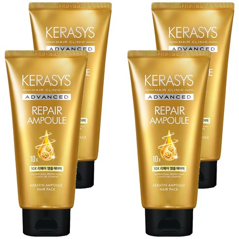 케라시스 어드밴스드 10X 리페어 앰플 헤어팩, 300ml, 4개