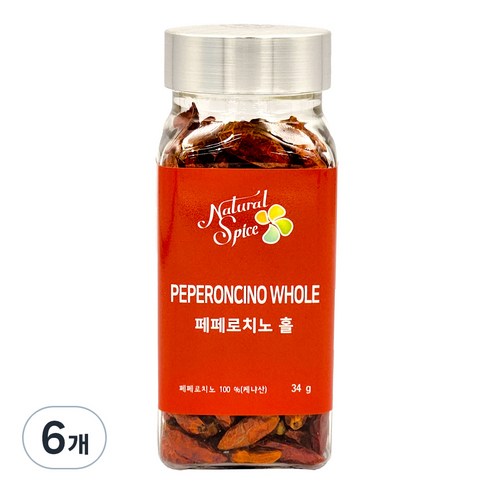 내츄럴스파이스 페페로치노 홀, 34g, 6개