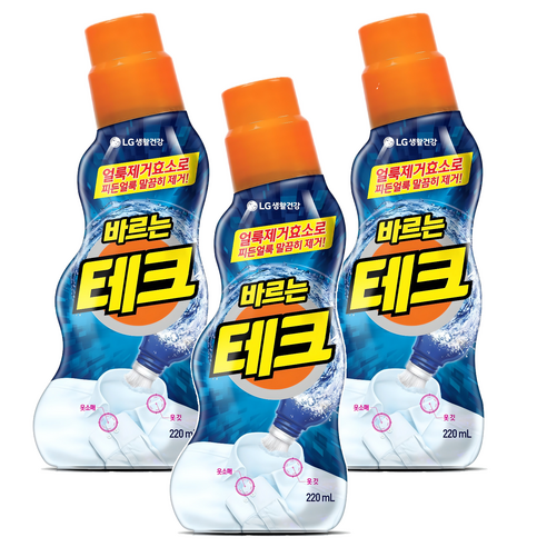 테크 바르는 테크 얼룩제거제, 220ml, 3개